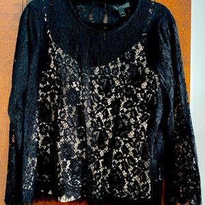 JCrew Black Lace Blouse